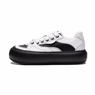(W) Li-Ning Puff Platform 'White Black'