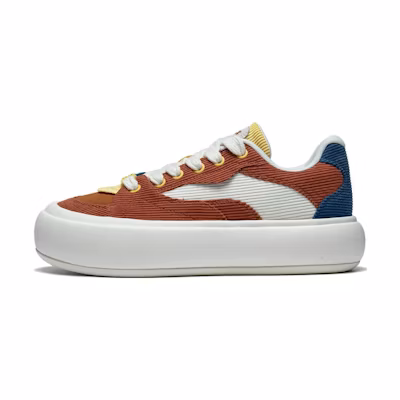 (W) Li-Ning Puff Platform Skate Shoes 'Brown Blue'