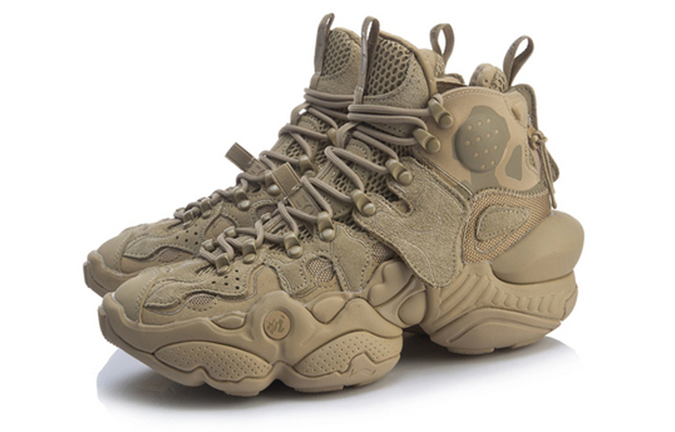 Lookbook (W) Li-Ning Reburn Ace Mid 'Cokelat Khaki' AGBP084-1