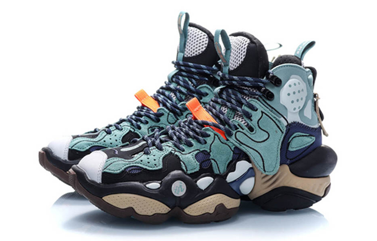 Order (W) Li-Ning Reburn Ace Mid NYFW 'Hitam Hijau' AGBP084-4