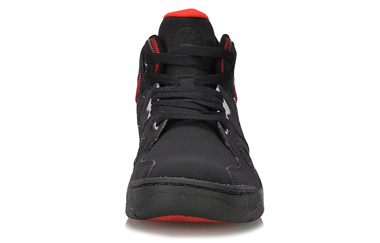 Shop LiNing李寧 復古90系列 休閒 高筒 籃球鞋 女款 黑紅