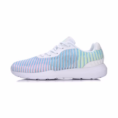 (W) Li-Ning Retro Running Shoes 'Aurora White Blue Green'