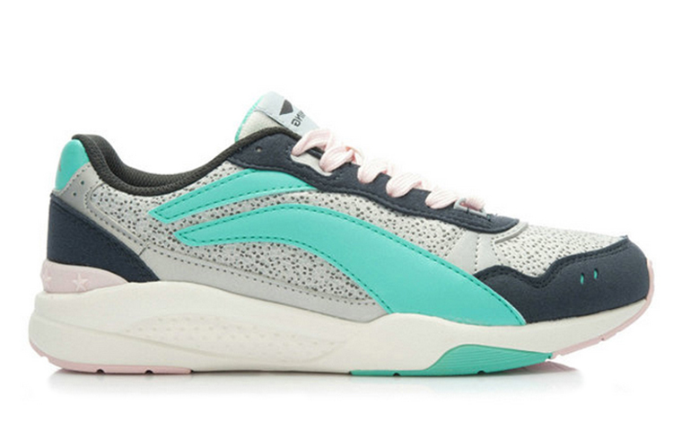 (W) Li-Ning Retro Running Shoes 'White Green Grey' 圖 2