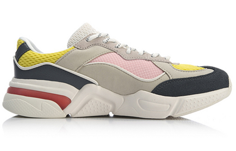 Order (Women) Li-Ning Reverses Classical Light Leisure Low 'Grey Yellow' AGCN382-1