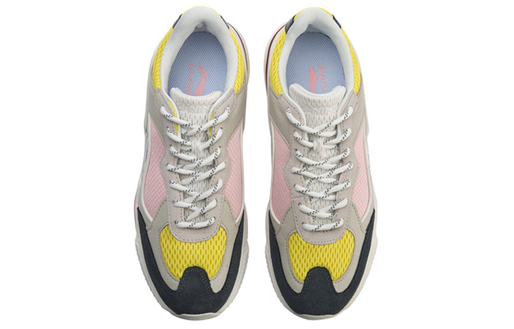 Shop (Women) Li-Ning Reverses Classical Light Leisure Low 'Grey Yellow' AGCN382-1
