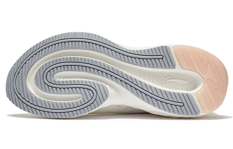 Shop (W) Li-Ning Running 'Blanco Azul Suave' ARSS018-4