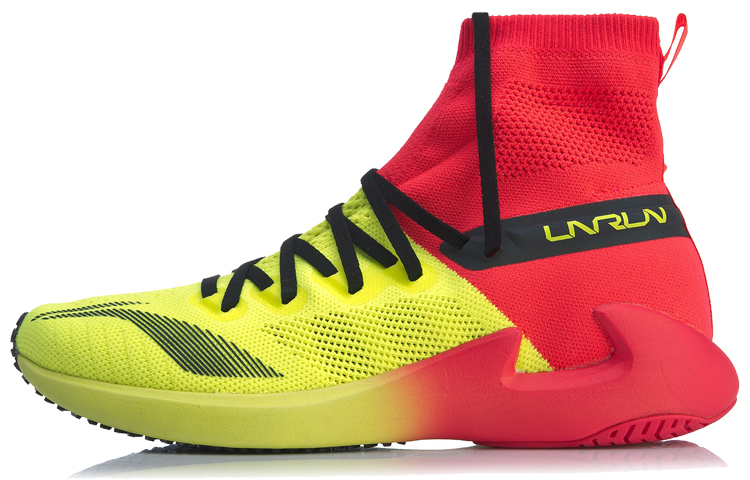 (Women) Li-Ning Running 'Yellow-Red High-Top' ARBN004-9
