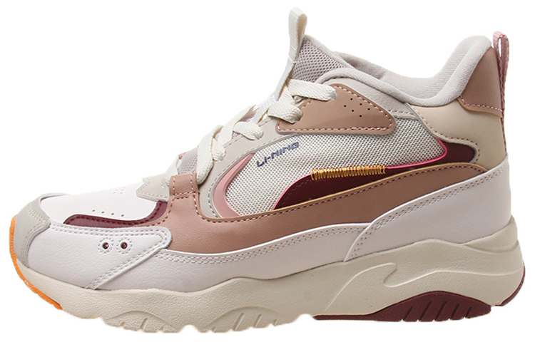 (Women) Li-Ning Running Mid-Top 'Brown Grey Red' AGCQ248-3