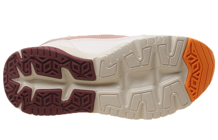 Shop (W) 李寧ランニングミッドトップ「ブラウン/グレー/レッド」 AGCQ248-3