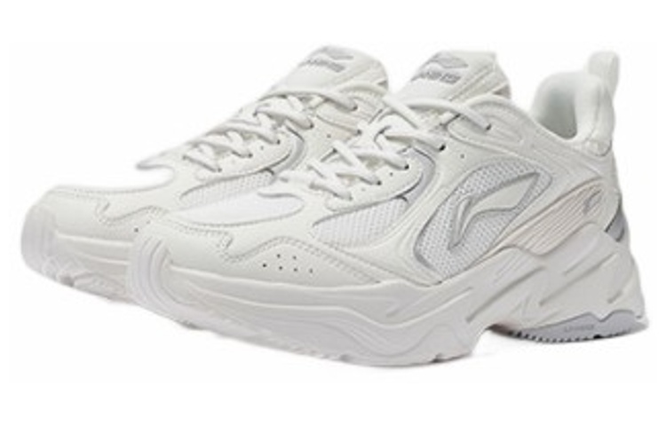 Shop LiNing李寧 防滑減震耐磨 低幫 跑步鞋 女款 白色