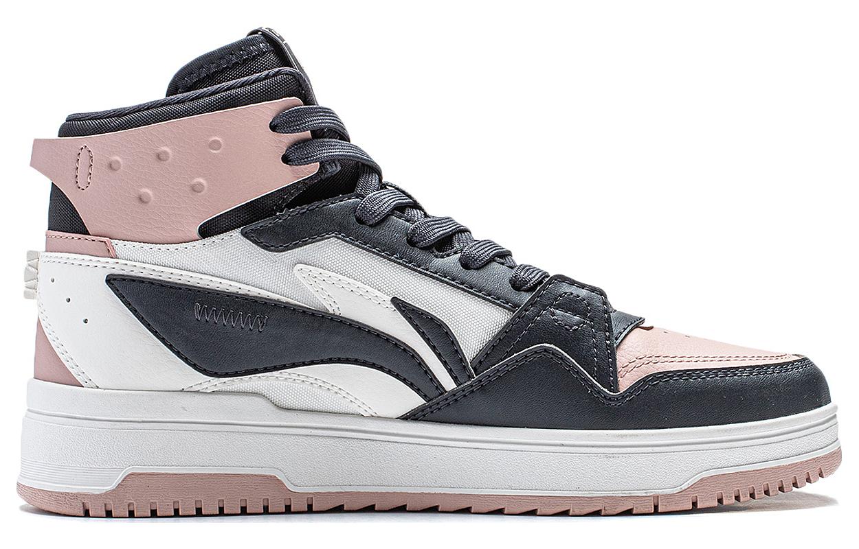 Lookbook (W) Li-Ning San Yuan 2.0 Tinggi 'Biru Gelap Pink' AGCT346-5