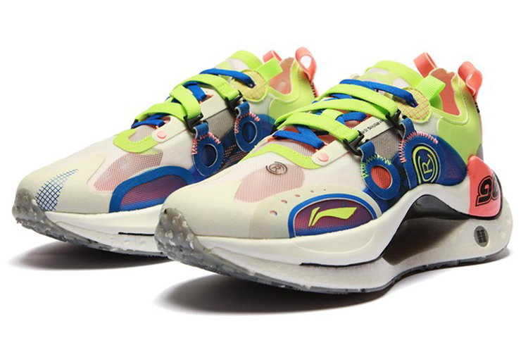 Lookbook (W) 李宁Shadow CRC低帮'反光白蓝绿' AZGS022-3