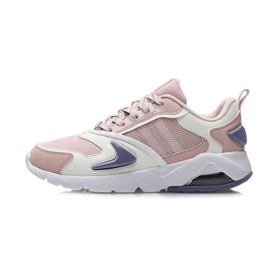(W) Li-Ning Shock Absorbing Support Sneakers 'Pink White'