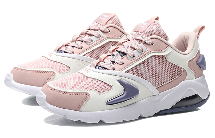 Lookbook (Women) Li-Ning Shock Absorbing Support Sneakers 'Pink White' AGCP278-3