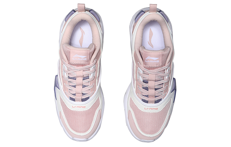 Shop (Women) Li-Ning Shock Absorbing Support Sneakers 'Pink White' AGCP278-3