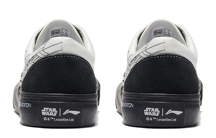 Shop Li-Ning Skateboarding Low x Star Wars 'Putih Krim Hitam' AGCS202-2