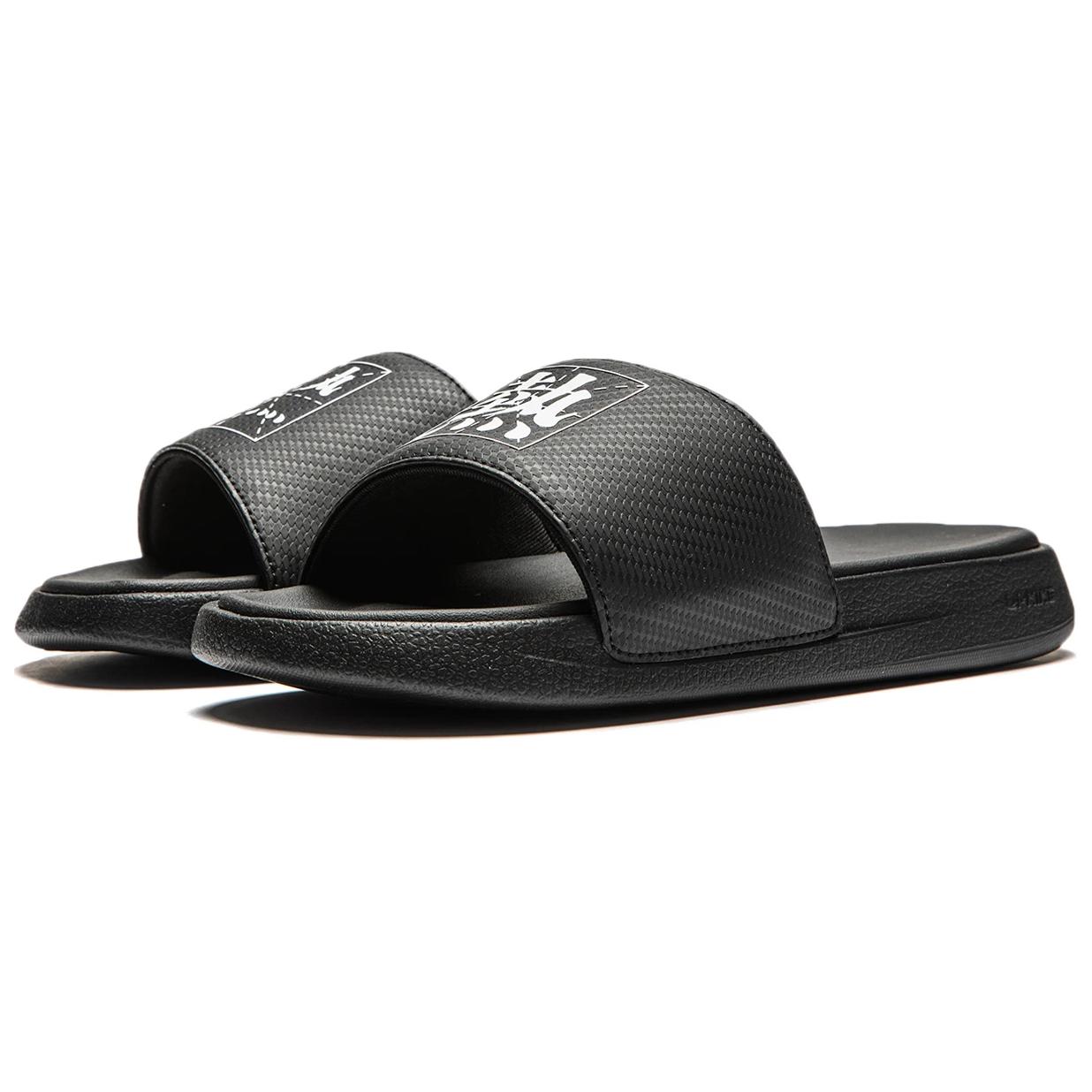 Lookbook (W) 李寧スリッパ 黑白 (Rīningu Suripaa Kokubyaku) AGAU008-1