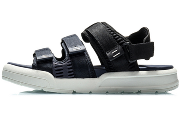 (W) Li-Ning Slippers 'Black White'