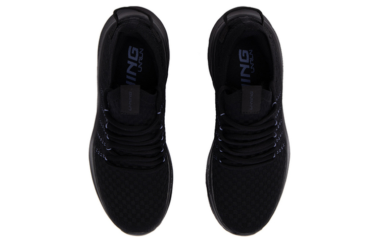 Lookbook 李宁 Soft 一體織 減震 低幫 跑步鞋 女款 標準黑