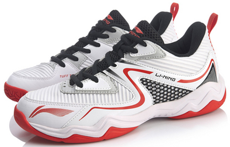 Lookbook (W) Zapatillas de Entrenamiento Bádminton Li-Ning Sound 'Negro Blanco Rojo' AYTQ036-1