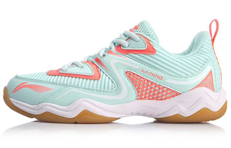 (Women) Li-Ning Sound Badminton Training Shoes 'White Mint Pink' AYTQ036-3