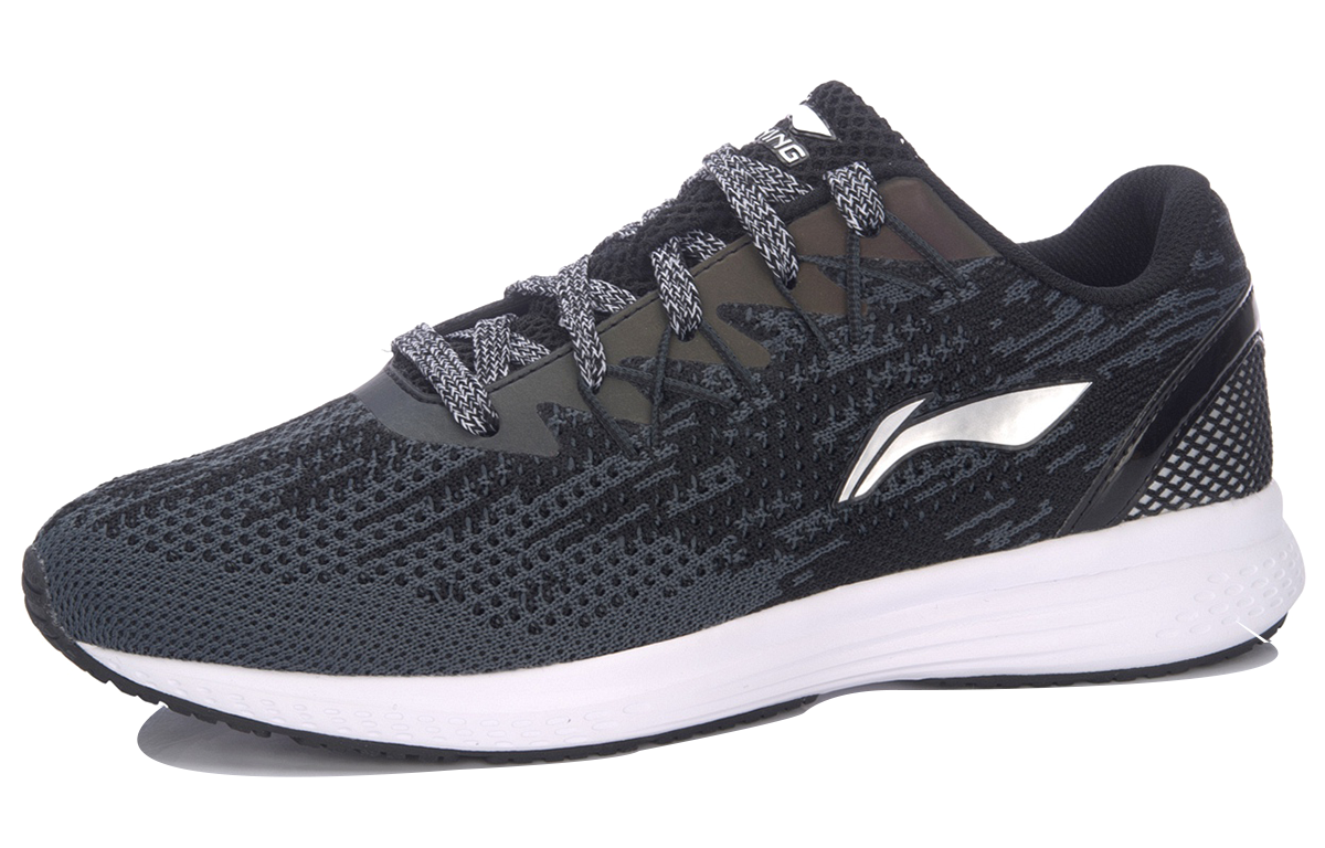Order (W) Li-Ning Speed Star Low ''Zwart Grijs Reflecterend'' ARHM082-2