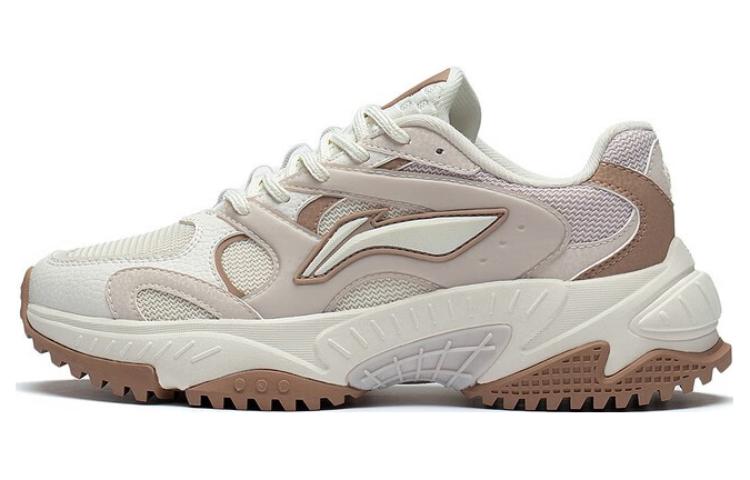 (Women) Li-Ning Star Wind Sneakers 'White Beige Brown' AGCT150-4