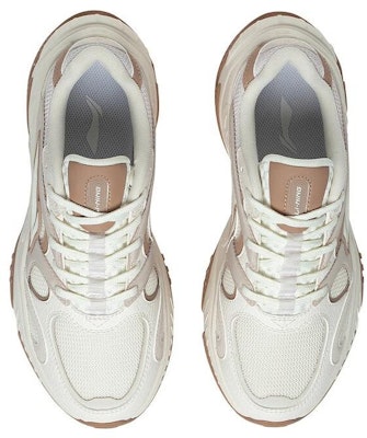 (W) 李寧スターウィンド 白/ベージュ/茶 AGCT150-4 Shop (W) 李寧スターウィンド 白/ベージュ/茶 AGCT150-4