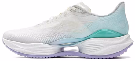 (Women) Li-Ning Super Light 22 Marathon Running Shoes White Blue Lightweight ARBV002-31 (Women) Li-Ning Super Light 22 Marathon Running Shoes White Blue Lightweight ARBV002-31