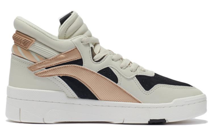 Order (W) （女性用）李寧スプリーウェーブミッド「ホワイトブラックゴールド」AGCR234-2 AGCR234-2