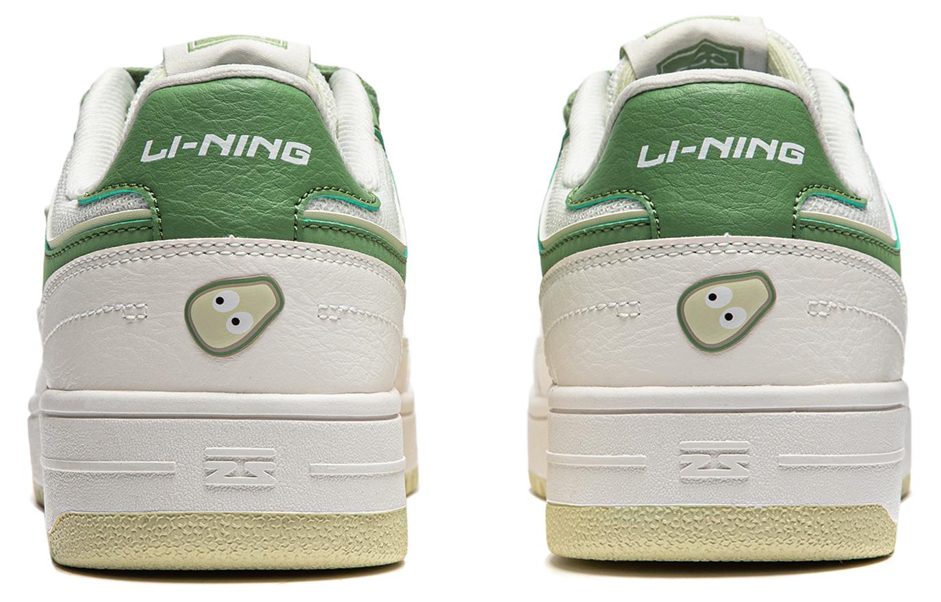 Details for LiNing李寧 天跡 休閒百搭 防滑耐磨 低筒 板鞋 女款 白綠