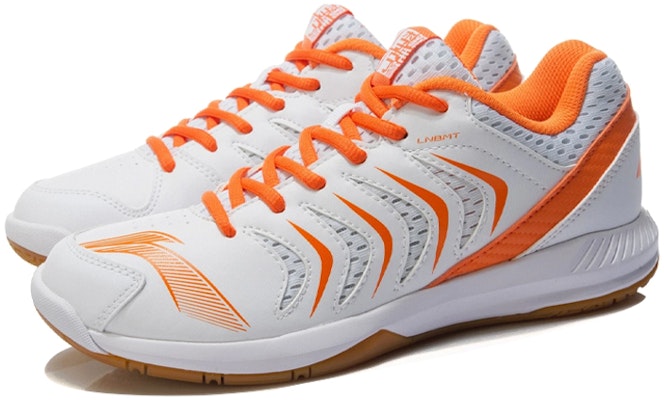 (Women) Li-Ning Training Badminton Sneakers 'White Orange' AYTR044-1 Lookbook (Women) Li-Ning Training Badminton Sneakers 'White Orange' AYTR044-1