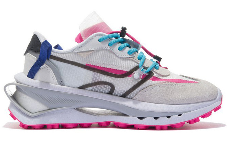 Order 李宁 方圆 Premium 防滑耐磨 低帮 运动休閒鞋 女款 雲霧白