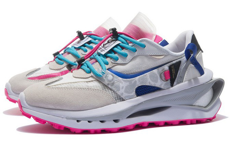 Lookbook 李宁 方圆 Premium 防滑耐磨 低帮 运动休閒鞋 女款 雲霧白