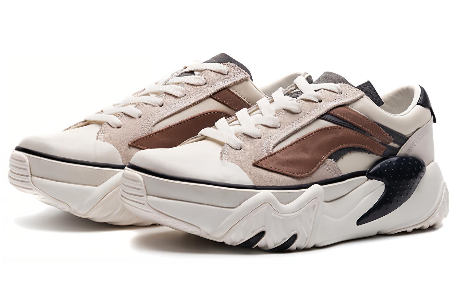 Order (W) Li-Ning Wave HBRD ''Blanc Noir Marron'' AGCP378-6