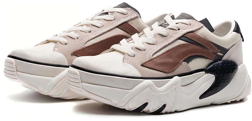 (W) Li-Ning Wave HBRD ''Blanc Noir Marron'' AGCP378-6 Order (W) Li-Ning Wave HBRD ''Blanc Noir Marron'' AGCP378-6