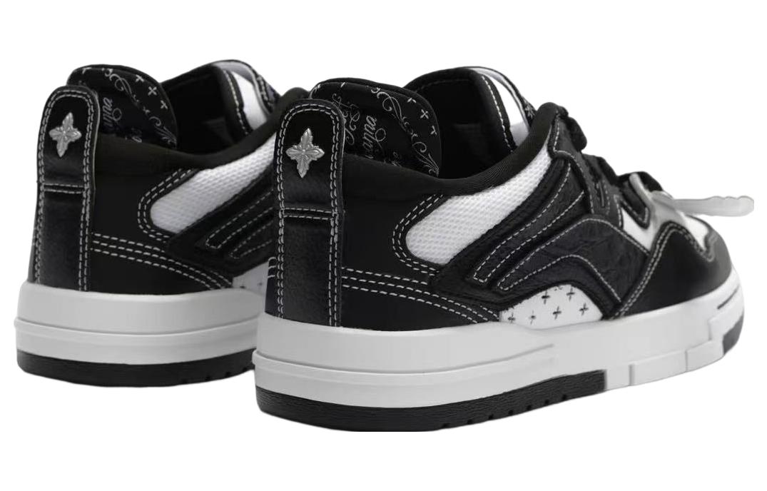 Lookbook SMFK x LiNing李寧 惟吾 Pro 舒適潮流 防滑耐磨 低幫 板鞋 女款 黑白