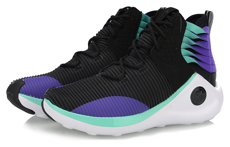 Lookbook (W) Li-Ning Way of Wade Infinite High Top Retro Basketball ''Schwarz Lila'' AGWP006-3