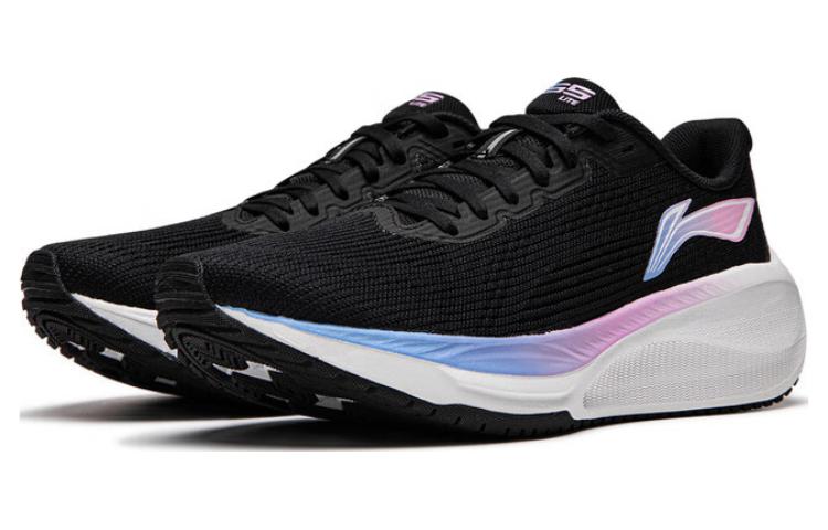 Lookbook LiNing李寧 吾適Lite 2.0 體測 防滑 低筒 跑步鞋 女款 黑粉藍