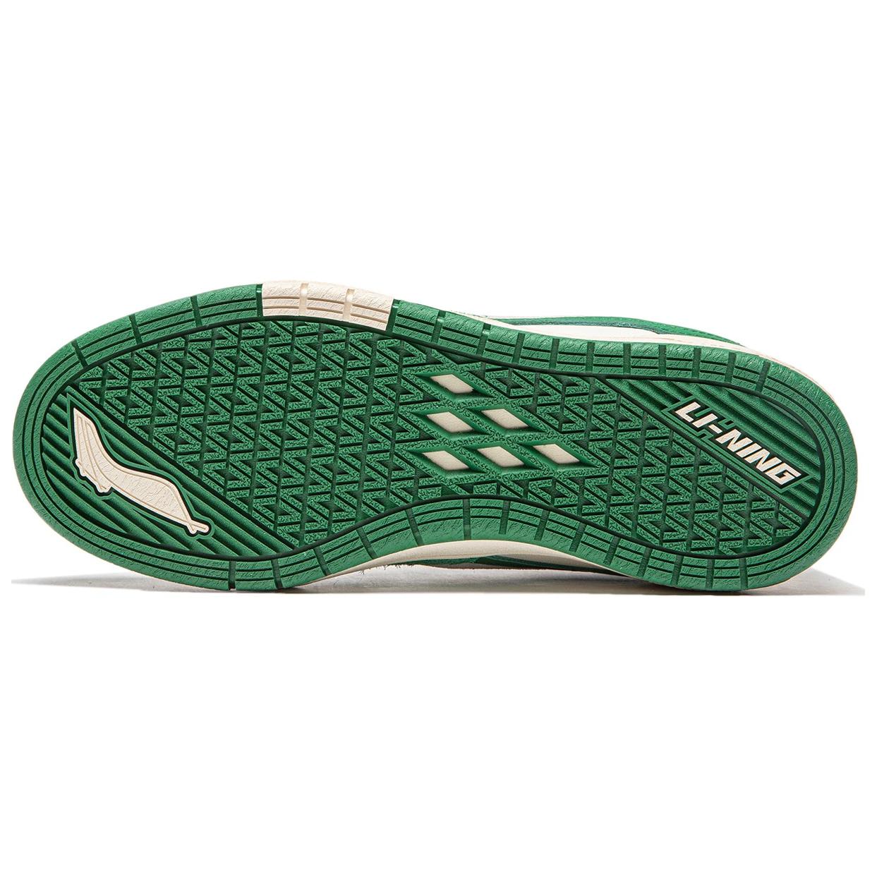 Shop 台灣李寧 唯我PROS 減震耐磨 低筒 板鞋 女款 白綠