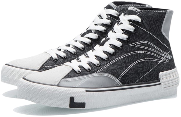 (Women) Li-Ning Wei Wu Canvas Hi 'Black Grey' AECR012-2 Lookbook (Women) Li-Ning Wei Wu Canvas Hi 'Black Grey' AECR012-2