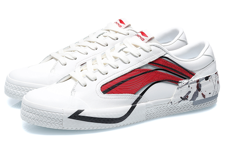 Lookbook (W) Zapatos Vintage Li-Ning Weiwu Semana de la Moda París 'Blanco Rojo' AECR038-3