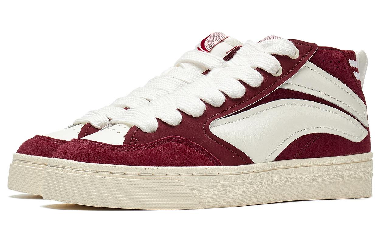 Lookbook (Women) Li-Ning Weiwu Wave 180 Skate Shoes 'Burgundy White' AECT052-1