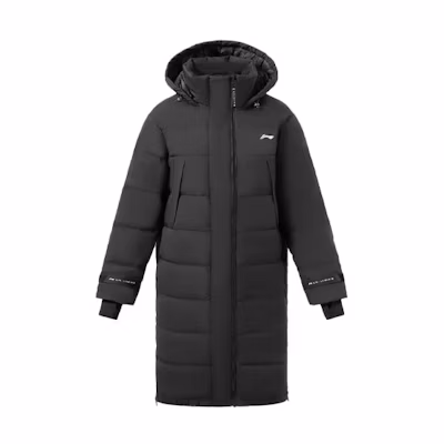 (Women) Li-Ning Winter Black Down Jacket Fitness Series Loose Fit Logo Design. AYMR158-3