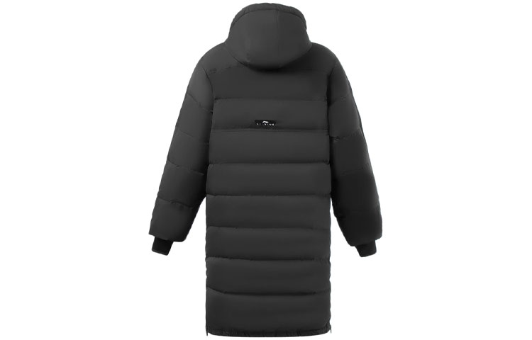 Lookbook (Women) Li-Ning Winter Black Down Jacket Fitness Series Loose Fit Logo Design. AYMR158-3