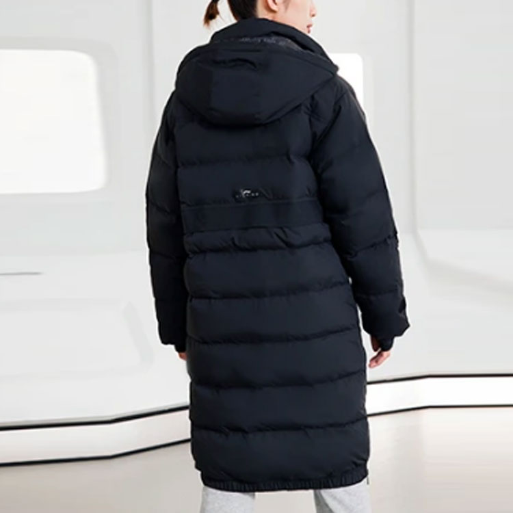 Purchase (Women) Li-Ning Winter Black Down Jacket Fitness Series Loose Fit Logo Design. AYMR158-3