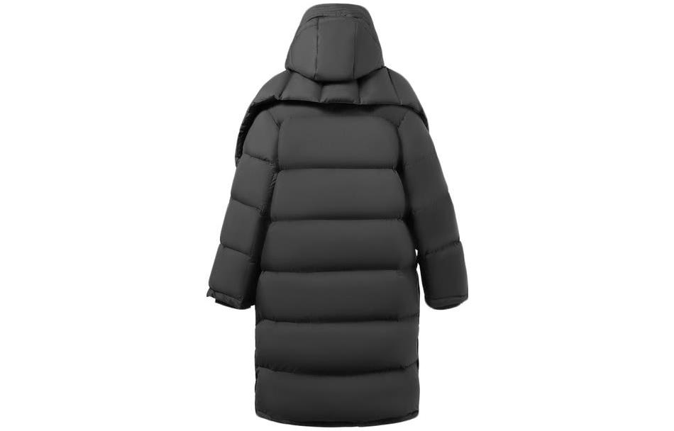 (Women) Li-Ning Wu Series  Long Hooded Windproof Down Jacket Black Menswear AYMR092-3 圖 3