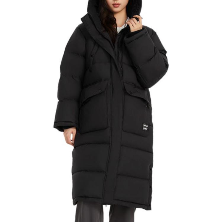 (Women) Li-Ning Wu Series  Long Hooded Windproof Down Jacket Black Menswear AYMR092-3 圖 5