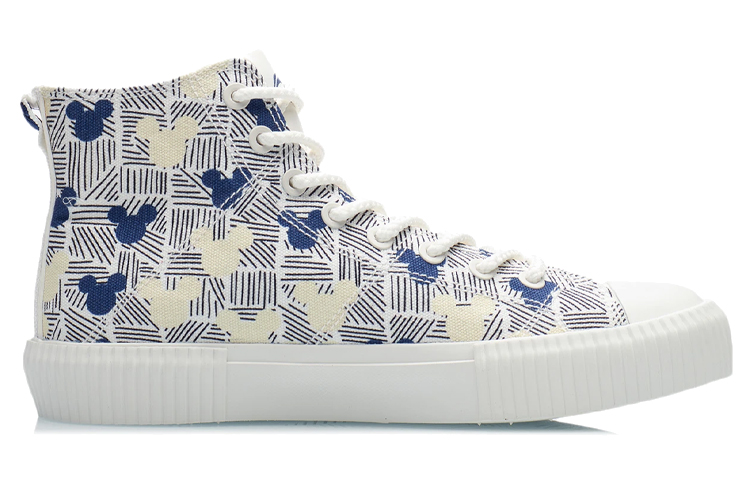 Order (W) (女性用) Li-Ning x Disney キャンバス ハイシューズ '白 青 黄' AGCR284-3 AGCR284-3