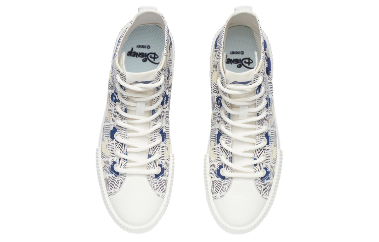 Shop (W) (女性用) Li-Ning x Disney キャンバス ハイシューズ '白 青 黄' AGCR284-3 AGCR284-3
